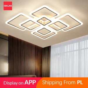 Simple Ceiling Lamp Square Smart Lustre Chandelier Ceiling Lights Nordic Modern Acrylic Home Decoration Led Hanging Light