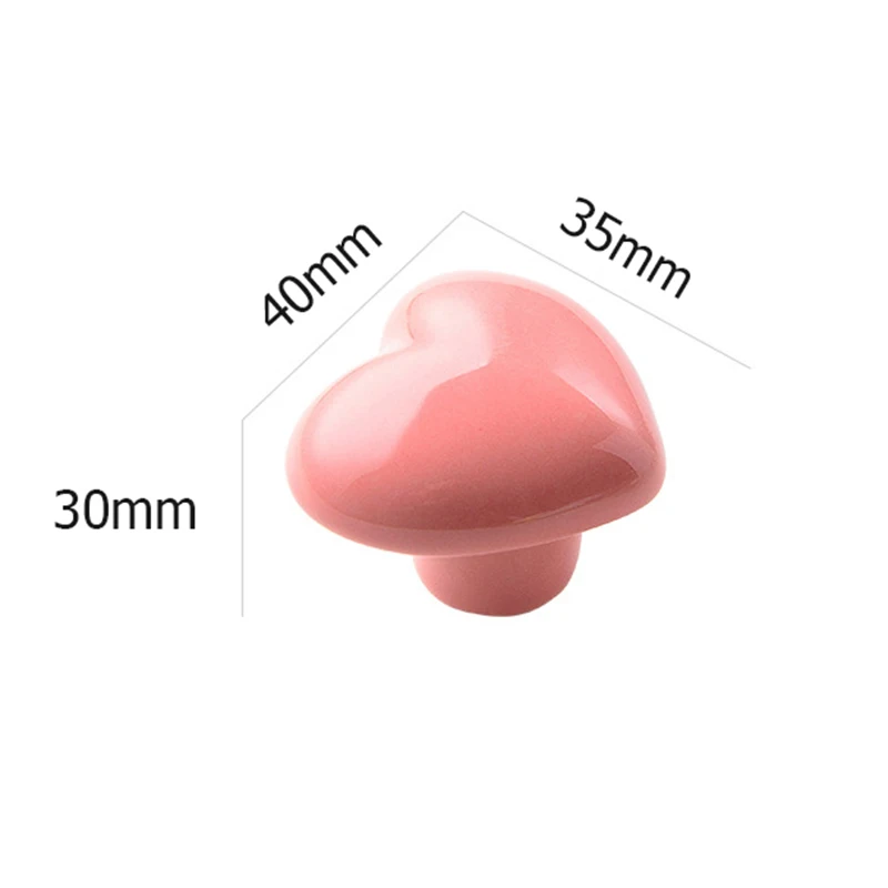KAK Ceramic Cartoon Cabinet Knobs and Handles Colorful Heart Drawer Closet Handles Kids Room Furniture Handle Door Hardware - Image 6
