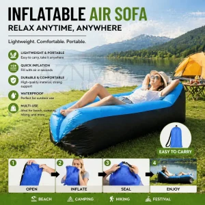 Trend Outdoor Products Fast Infaltable Air Sofa Bed Good Quality Sleeping Bag Inflatable Air Bag Lazy bag Beach Sofa 240*70cm