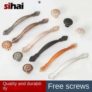 Modern Simple Nordic Handle White Amber Aluminum Alloy Black Drawer Cabinet Handles for Furniture Door Knocker Drawer Pulls
