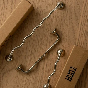 Miaokesen Creative Brass Furniture Handle Cabinet Bar Pulls Irregular Minimalist Handle Bedroom Bedside Mushroom Knob and Handle