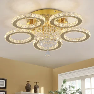 Led Ceiling Light Modern Home Decoration Crystal Chandelier Luxury Living Room BedRoom Dining Gold Ceiling Lamp lighting