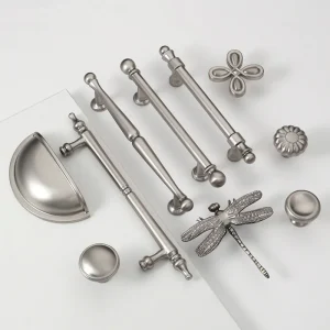 Nickel Brushed Kitchen Accessories Modern Cabinet Pulls Drawer Knobs Cupboard Handle Wardrobe Closet Door Pull Furniture Handles