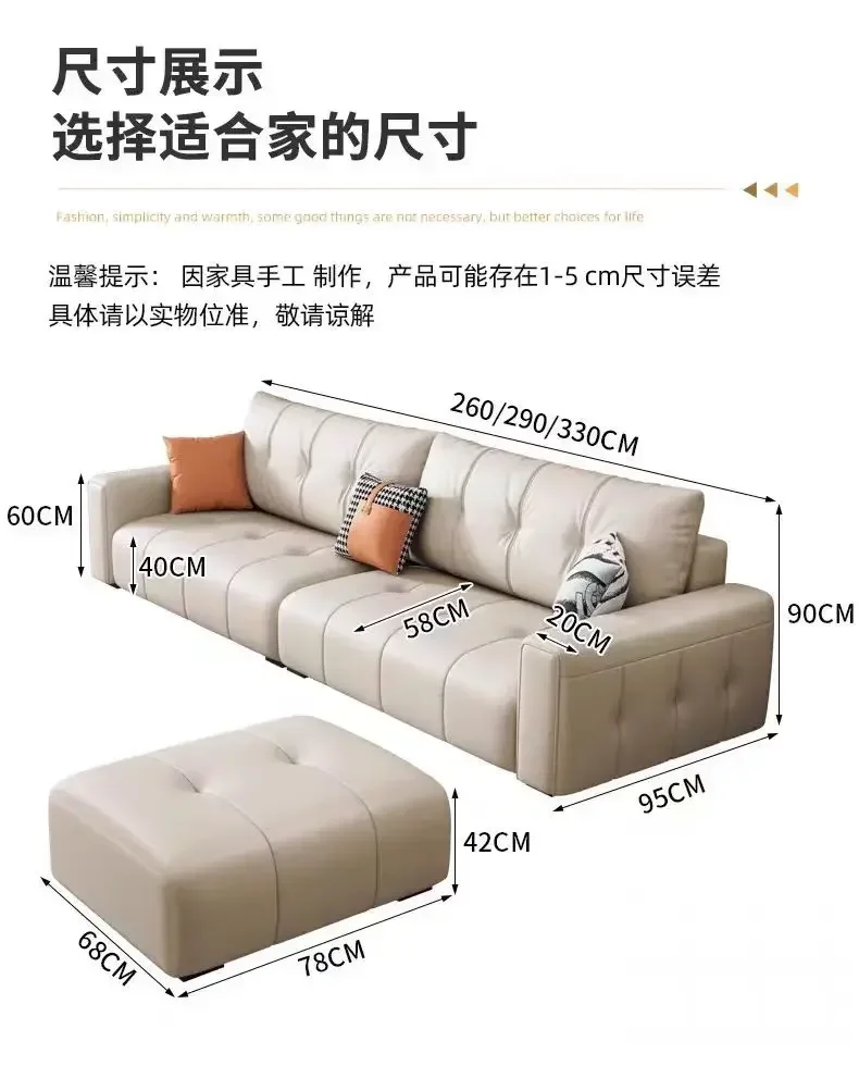 Italian Minimalist Living Room Sofa Modern Simple Cream Style Wear-resistant Leather Office Sofa Luxury Office Furniture LBSF - Image 6