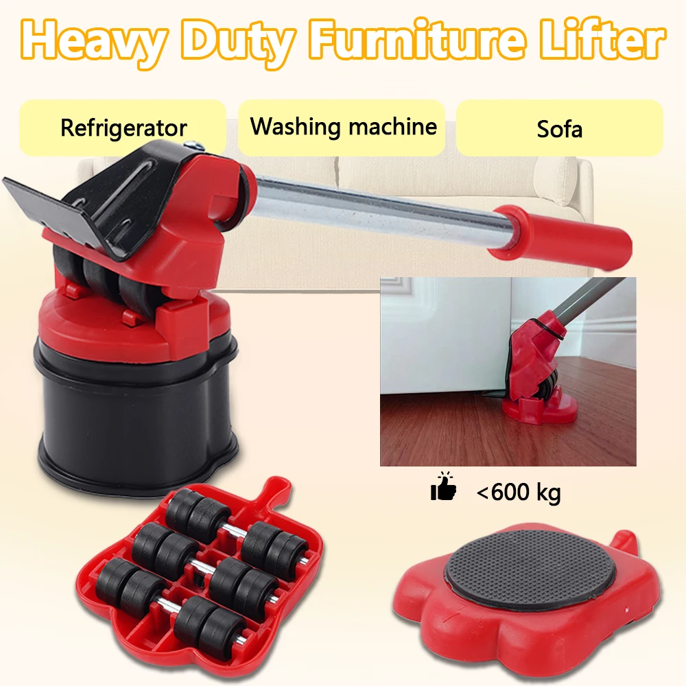 6KG Furniture Moving Transport Roller Set Heavy Duty Lifiting Caster Tool Furniture Transport Lifter Sliders Roller Tool - Image 2