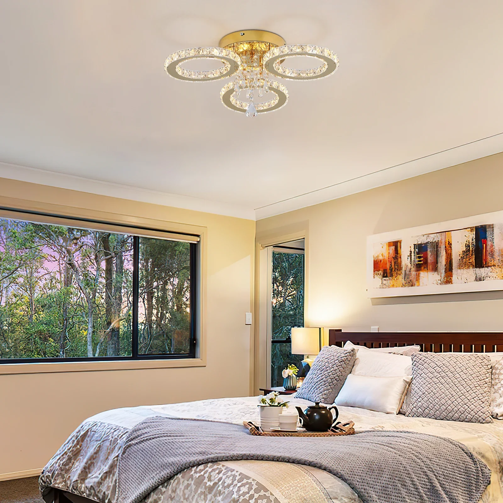 Led Ceiling Light Modern Home Decoration Crystal Chandelier Luxury Living Room BedRoom Dining Gold Ceiling Lamp lighting - Image 2