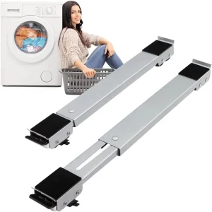 2PCS 24 Wheel Washing Machine Base Holder Adjustable Movable Refrigerator Universal Wheels 360° Rotation Furniture Moving Tools