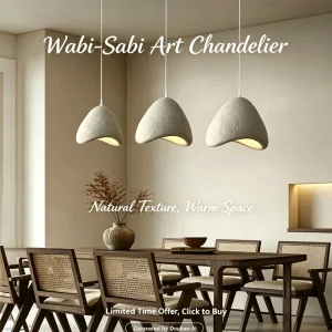 Nordic Wabi Sabi LED Pendant Light Modern Restaurant Kitchen Bar Counter Chandelier Bedroom Bedside Corridor Coffee Hanging Lamp