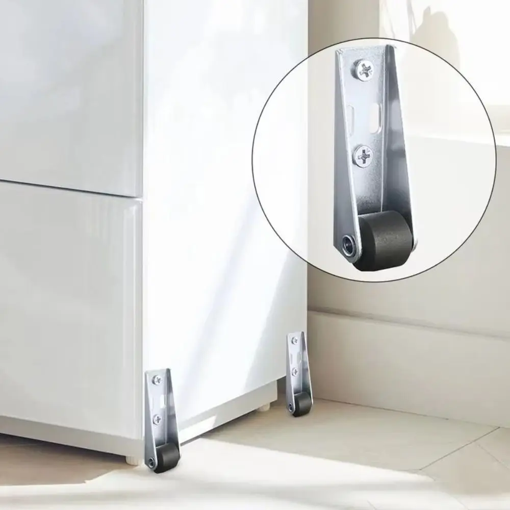 Durable Silent Furniture Caster Side Mounted Mobile Door Support Moving Wheel Household Moving Tool Pulley for 1/2Pcs - Image 2