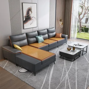 Modern Simple Living Room Sofa Cat Scratch Skin Winter and Summer Dual Purpose Office Sofa Concubine Office Furniture LBSF